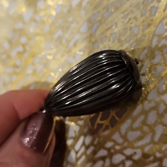 Unique Gunmetal Teardrop Earrings - Picture 4 of 5